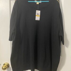 Michael Kors Black Knit Top